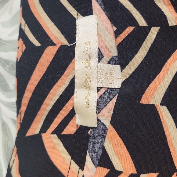 Under Skies 3/4 sleeve chevron belted dress, L - Picture 5 of 6